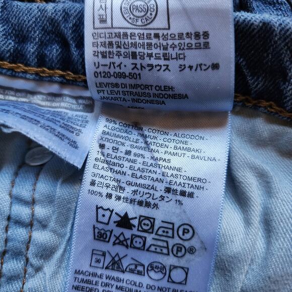 Levis 505 Jeans Mens Size 42x30 Blue Medium Wash Straight Leg - Picture 12 of 12